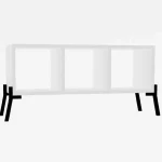 Comoda tv si biblioteca Gordon culoare alb 101 cm - imagine 10