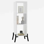 Comoda tv si biblioteca Gordon culoare alb 101 cm - imagine 8