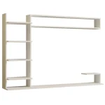 Comoda tv pentru perete cu raft, culoare alb 180 cm - imagine 6