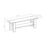 Comoda tv Homs 125x 30 x 40 cm Alb - imagine 4