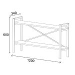 Comoda tv cadru metal, Onix Homs, 120 x 60 x 35 cm - imagine 10