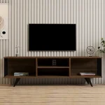 Comoda televizor Galina, pentru living culoare nuc, 160 cm - imagine 3