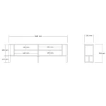 Comoda tv Cupe culoare antracit 160 cm - imagine 7