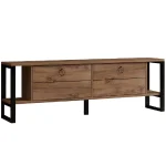 Comoda tv Melisa pentru living culoare nuc 160 cm - imagine 3