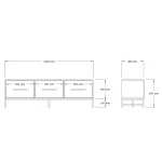 Comoda tv Melody pentru living culoare stejar 160 cm - imagine 3