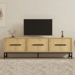 Comoda tv Melody pentru living culoare stejar 160 cm - imagine 5