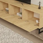 Comoda tv Melody pentru living culoare stejar 160 cm - imagine 2