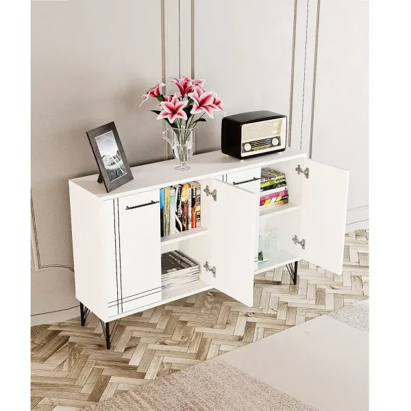 Consola si comoda Rosella alb 120 cm