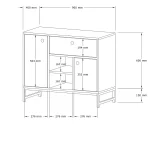 Consola Angel culoare stejar si alb 90cm - imagine 3