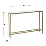 Consola Ruby din sticla si metal 80 cm - imagine 2