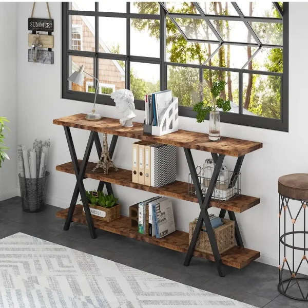 Consola si comoda tv Elnora culoare nuc si negru 180