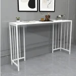 Masa Bucătărie Tip Bar, Alba, 150x90x35 cm - imagine 5