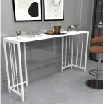 Masa Bucătărie Tip Bar, Alba, 150x90x35 cm