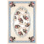 Covor 100×150 cm – model floral, albastru cald Siena - imagine 3