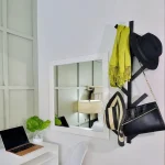 Cuier de perete metal 100 cm Three Homs, alb - imagine 14