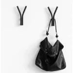 Cuier cu agatatori , V45, 25 x 6 x 23 cm,negru - imagine 2