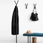 Cuier cu agatatori , V45, 25 x 6 x 23 cm,negru - imagine 3
