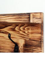 Cuier din lemn cu 5 agatatori Eli Homs, 65 x 20 cm, maro rustic - imagine 7