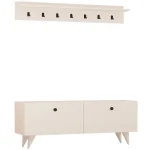 Cuier Russel pentru hol, culoare alb 113 cm - imagine 3