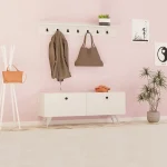 Cuier Russel pentru hol, culoare alb 113 cm - imagine 4