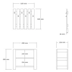 Set cuier de perete și pantofar Friends culoare nuc - imagine 3
