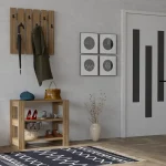 Set cuier de perete și pantofar Friends culoare nuc - imagine 5