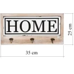 Cuier pentru prosoape cu 3 agatatori Bath Homs 35 x 25 cm, maro rustik - imagine 7