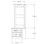 Cuier Mara culoare alb 175 cm  - imagine 4