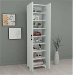 Dulap multifunctional cu 8 rafturi culoare alb185x49x32 cm