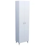 Dulap multifunctional cu 8 rafturi culoare alb185x49x32 cm - imagine 6