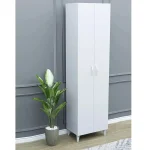 Dulap multifunctional cu 8 rafturi culoare alb185x49x32 cm - imagine 7