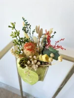 Ghiveci decorativ cu flori artificiale, homs seria A620,17x5.5x9 cm,30345 - imagine 3