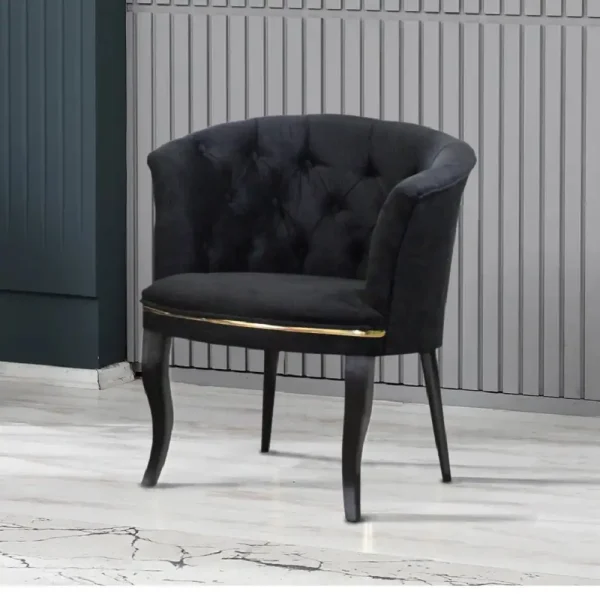 Fotoliu Milano, negru, picioare negru, Homs