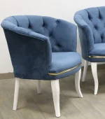 Fotoliu Milano, albastru, picioare albe, Homs - imagine 5