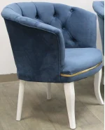 Fotoliu Milano, albastru, picioare albe, Homs - imagine 8