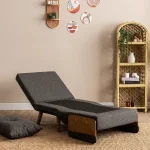 Fotoliu Extensibil, Gri Antracit, 190 x 70 cm - imagine 4