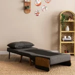 Fotoliu Extensibil, Gri Antracit, 190 x 70 cm - imagine 2