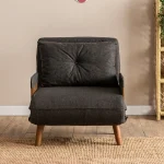 Fotoliu Extensibil, Gri Antracit, 190 x 70 cm - imagine 5