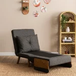 Fotoliu Extensibil, Gri Antracit, 190 x 70 cm - imagine 3