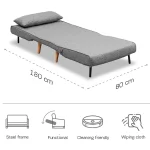 Fotoliu Extensibil,reglabil, Folde, 180 x 80 cm - imagine 5