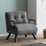 Fotoliu Extensibil Seda, Gri, 175 cm x 60 cm - imagine 2