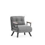 Fotoliu Extensibil Seda, Gri, 175 cm x 60 cm - imagine 4