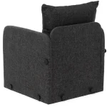 Fotoliu Extensibil Saga, gri, 200 cm x 60 cm - imagine 4