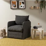 Fotoliu Extensibil Saga, gri, 200 cm x 60 cm - imagine 2