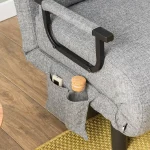 Fotoliu Extensibil,reglabil,Sento,175 x 50 cm,gri - imagine 4