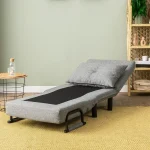 Fotoliu Extensibil,reglabil,Sento,175 x 50 cm,gri - imagine 2