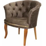 Fotoliu Milano maro, picioare lemn - imagine 2