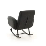 Fotoliu balansoar tapițat, Antracit, 55x55x96 cm - imagine 11