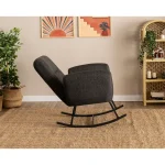 Fotoliu balansoar tapițat, Antracit, 55x55x96 cm - imagine 2