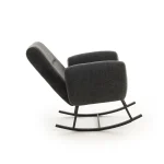 Fotoliu balansoar tapițat, Antracit, 55x55x96 cm - imagine 9